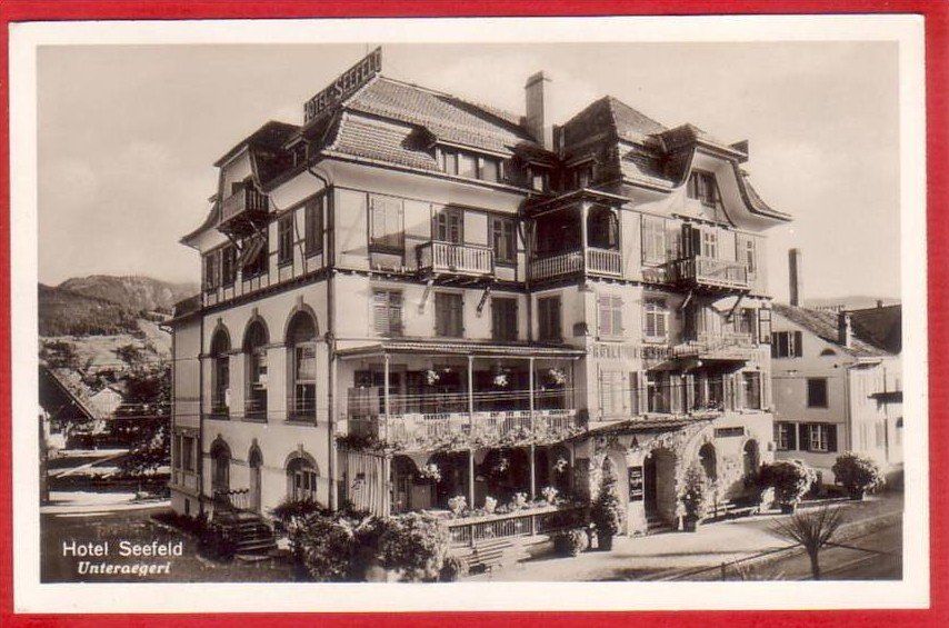 Cartoline postali: UNTERÄGERI HOTEL SEEFELD – Usato da Grüningen venduto da Kartenlaube