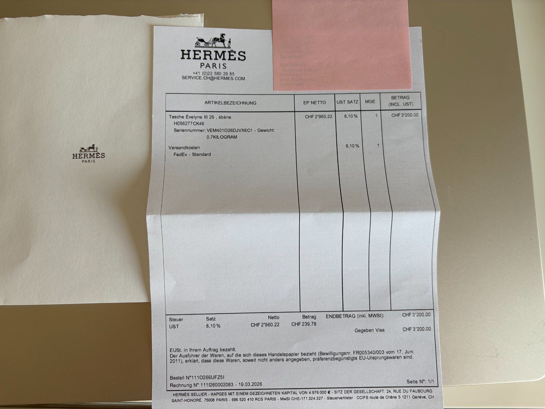 Hermès Taschen für Damen: Hermès Tasche Evelyne 29 – Neu (gemäss Beschreibung) aus Pfaffhausen von furfur 6