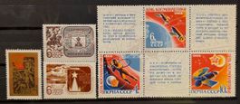 UdSSR 1968 Tag der Kosmonautik Raumfahrt Zierteile 6V MNH**