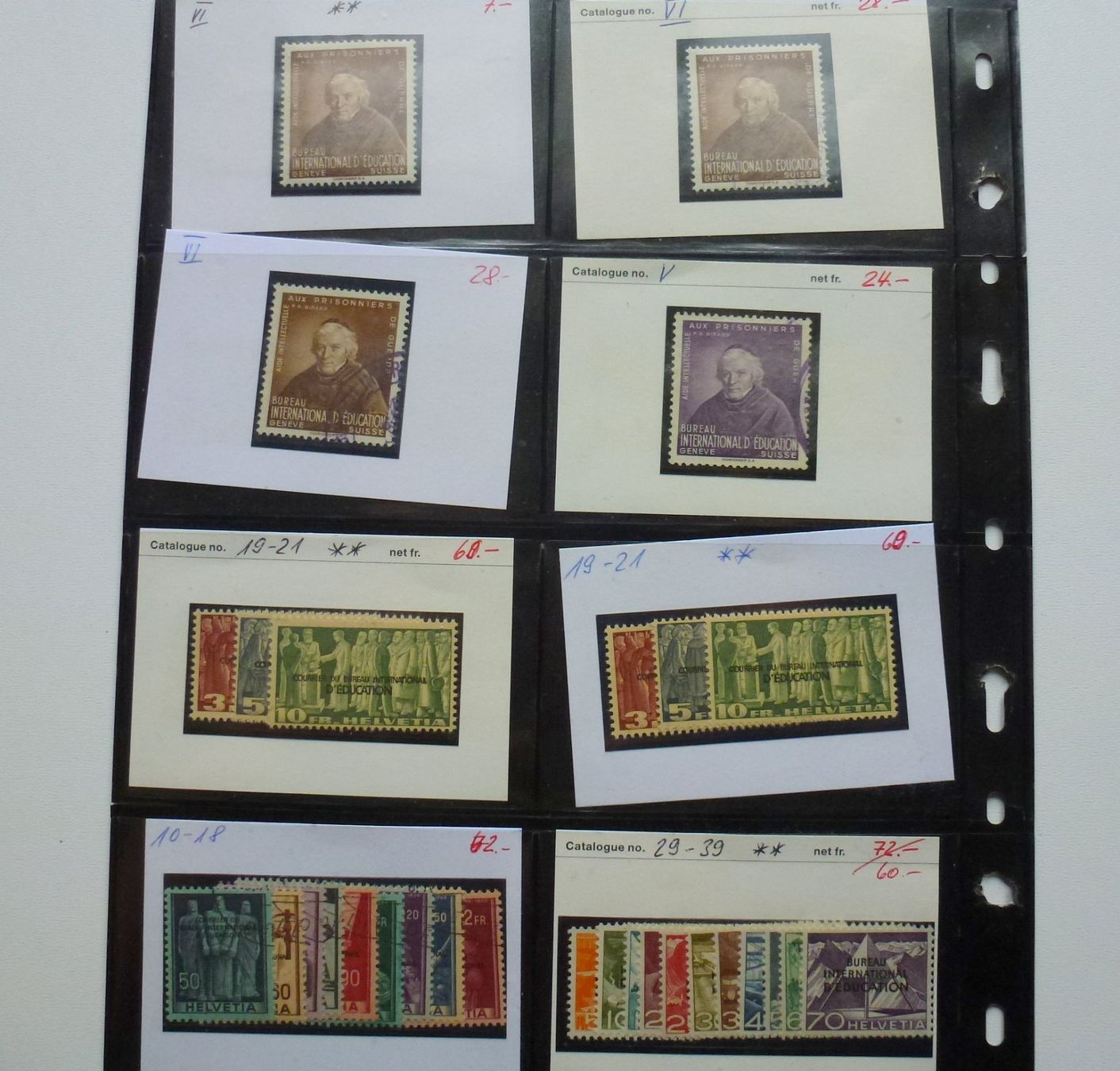 Tutti i francobolli: TOP ++ Dienstmarken / Genfer Ämter Schweiz ab Vorläufer – Usato da Walkringen venduto da Casablanca777 9