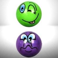 🌟💥2er-Set Antistress-Bälle Knautschball Smiley NEU! 🔴🟡🟢