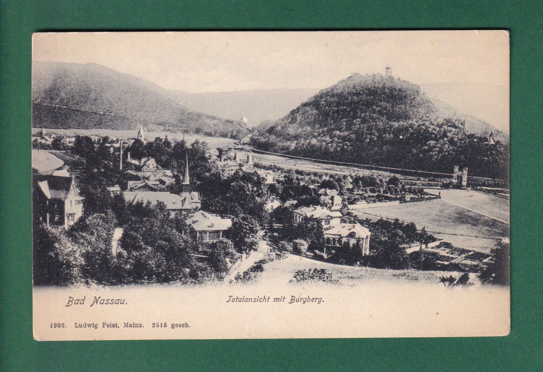 Cartoline postali: BAD NASSAU - Burgberg – Usato da Pully venduto da nicecards-shop