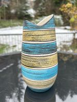 Handbemalte Strehla Keramik-Vase, Ø 10 cm, H 18.5 cm