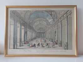 antiker Kupferstich   "La Grande Gallerie de Versaille"