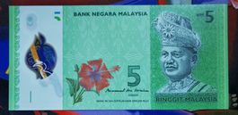 Malaysia - 5 Ringgit Polymer UNC