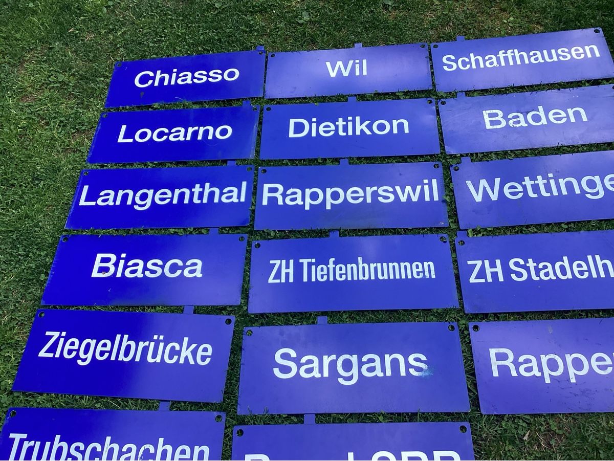 SBB/CFF/FFS Insegne: SBB/CFF/FFS Schild  21 Schilder – Usato da Minusio venduto da scotch111 6