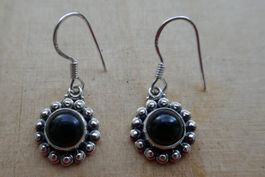 Ohrhänger in Silber mit Onyx