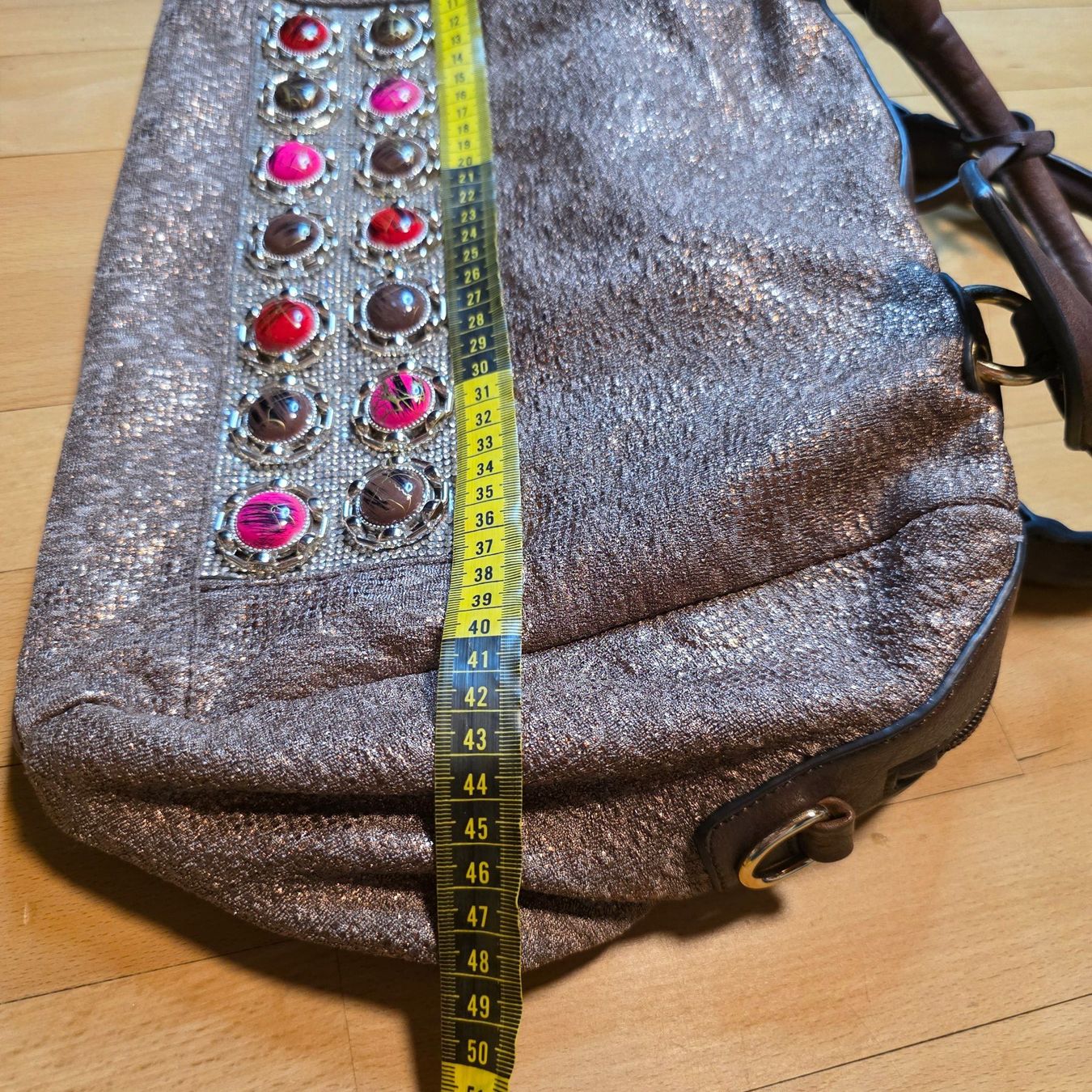 Borse da donna: Bronzefarbene Tasche mit Schmuckdetails – Usato da Wald ZH venduto da CapLux 6