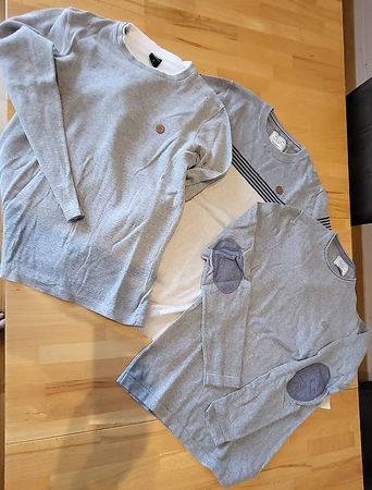 3er Set Jungenpullover, Grau, Grösse S, Top Zustand!