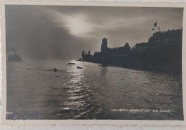 VEVEY - Coucher du Soleil - Bateau à Vapeur