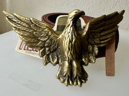🎁The Manual Co Ledergürtel Adler Schnalle🎄🎄🎄🎄🎄