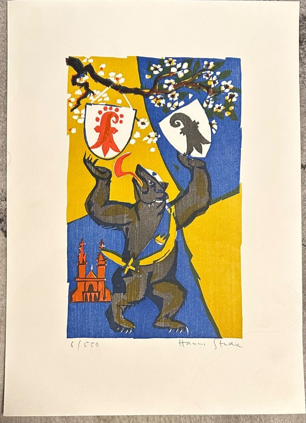 Xilografie: HANNS STUDER HOLZSCHNITT SIGNIERT NUMMERIERT – Usato da Gersau venduto da grafik-kunst 4