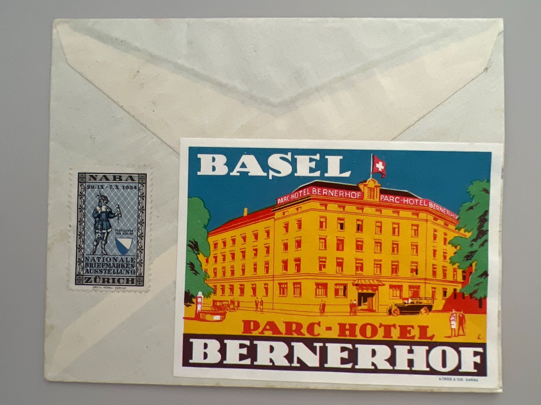 Tutti i francobolli: 1934 NABA Eings.Brief mit Lands.Bilder Nr.194-198+Vignette – Nuovo (secondo la descrizione) da Buchrain venduto da wmm 1