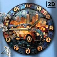 🕰️Vintage-Buntglas Wanduhr – Stille Eleganz für Zuhause!🕰️