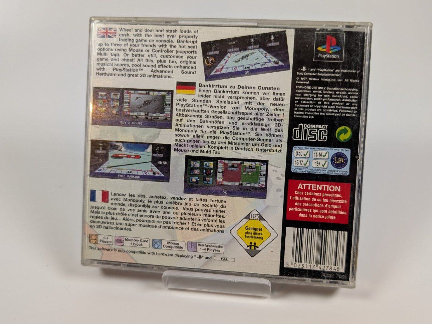 Sony Spiele: Monopoly - Playstation 1 - PS1 – Gebraucht aus Ostermundigen von TradeLab 2