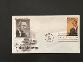 USA B. Johnson Trauermarke FDC 1973   (P722)