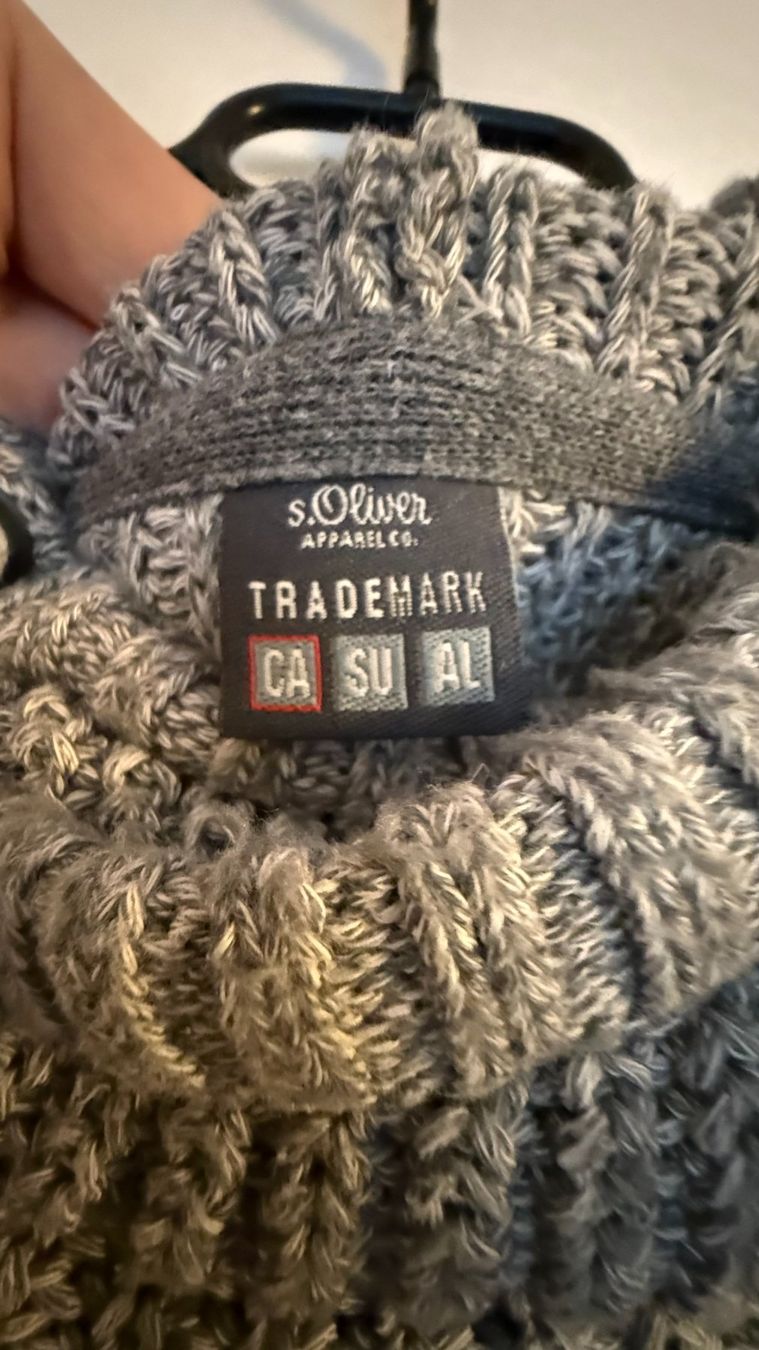 S.Oliver Maglioni & Felpe: s.Oliver Strickpullover, Rollkragen, Grau, Grösse XL – Usato da Schaffhausen venduto da gdinoro 2