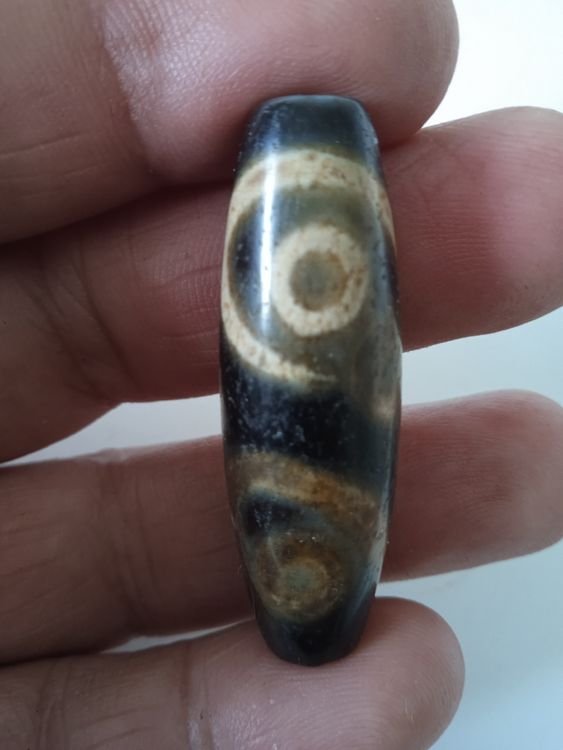 Perle DZI (ZEE) En Agate Rubanée Du Tibet / Himalaya Népal - Amulette Occasion