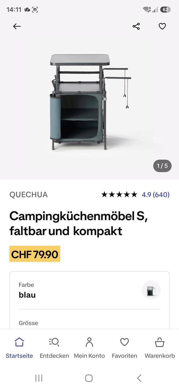 Komplettküchen: Quechua Campingküchenmöbel faltbar – Gebraucht aus Aadorf von Hupfgump 3