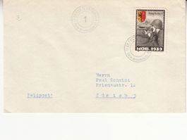Territorial-Truppen Wi 3 auf Brief