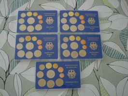 (E) BRD Kursmünzensatz 1995 in PP ( 5 X ) !!!