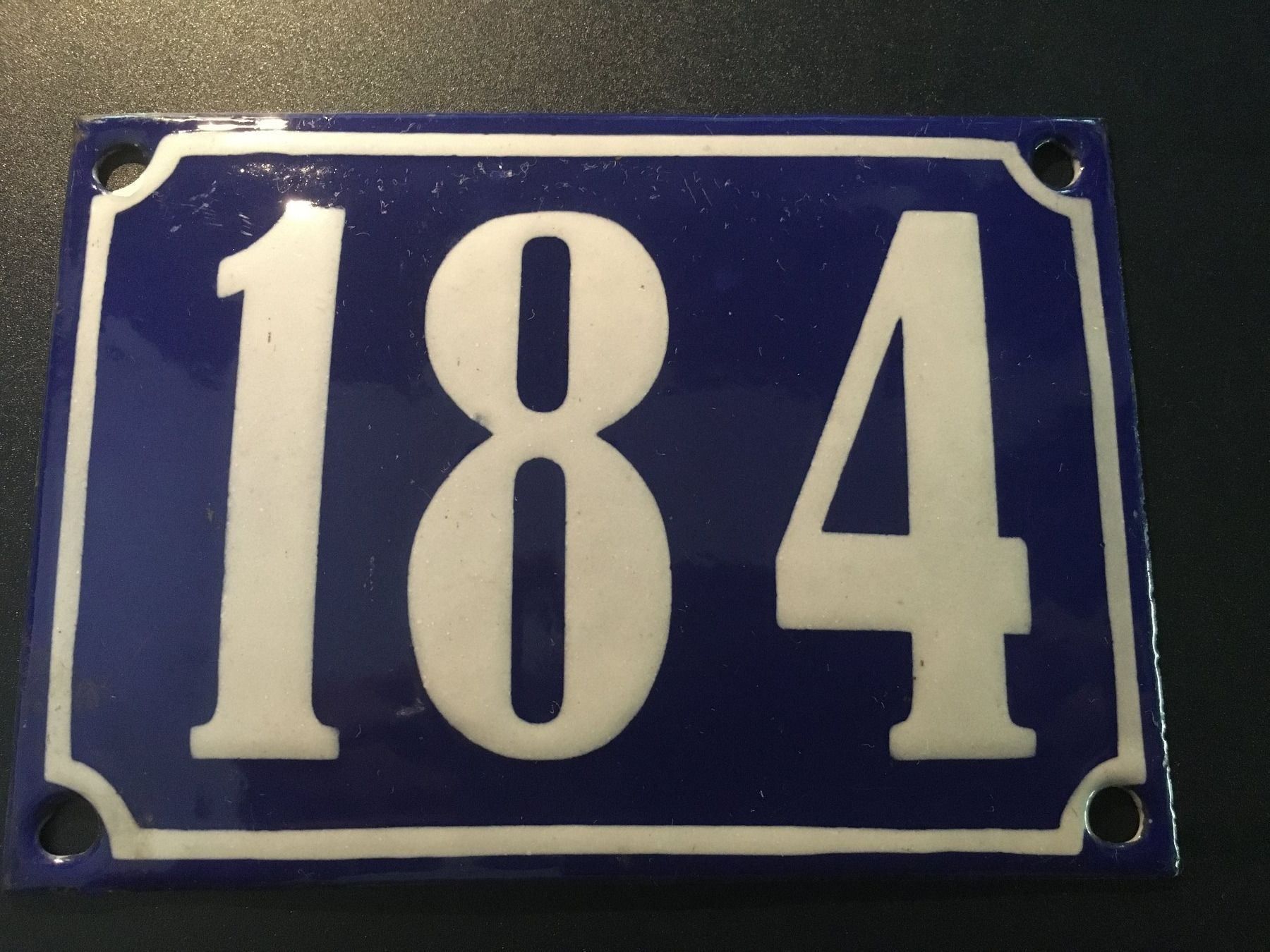 Schilder: hausnummer 184 /antik/nummernschild – Gebraucht aus Volketswil von rubin74