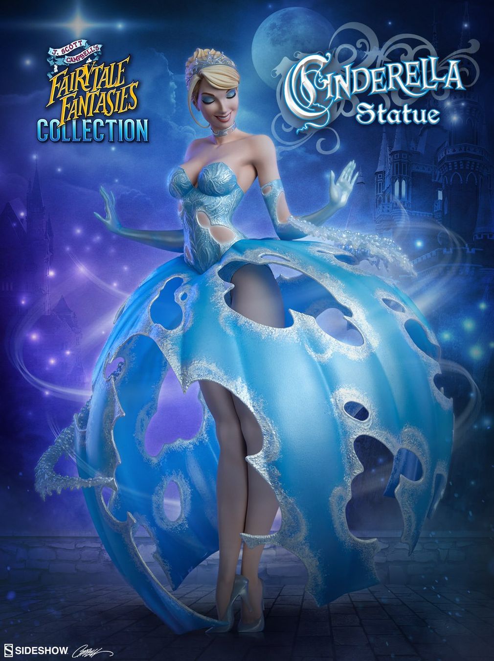NIB Sideshow EXCLUSIVE Cinderella Fairytale Fantasies J Scott Statue Figure A/P