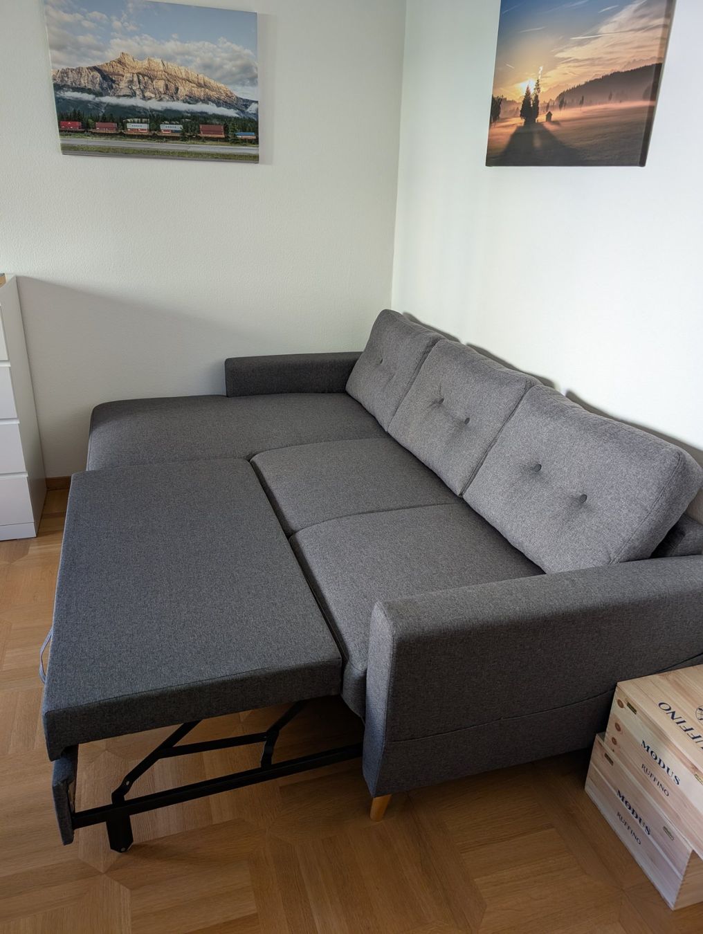 Sofas: graues Bett-Sofa – D'occasion à Ruswil par emu1 2