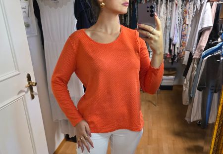 🌺 Cecil Longsleeve, Orange, Gr. L, Baumwolle Mix