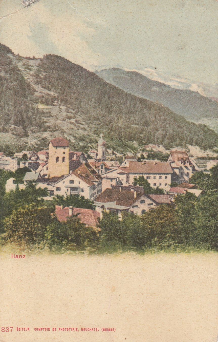 Cartoline postali: Ilanz   GR       ca. 1900 – Usato da Brig venduto da Valcards54