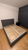 IKEA GVARV Bett 180 x 200 cm dunkel grau, inkl. Matratze 