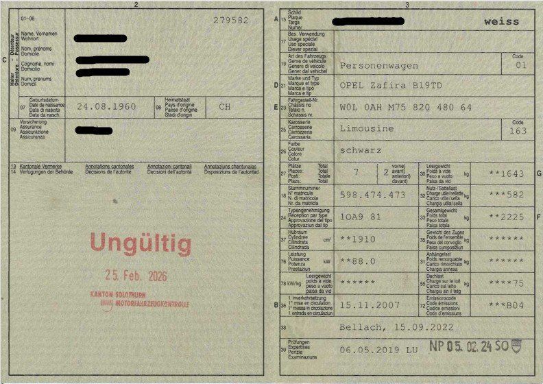 Opel Automobili: Opel Zafira B19TD – Usato da Oensingen venduto da Konkursamt_SO 8