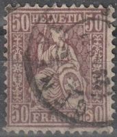 Sitzende Helvetia 50 Rp Kat. 220.-
