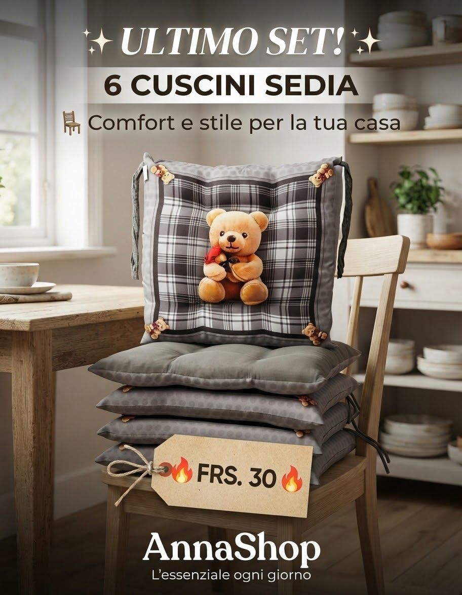 Sedie: Set 6 cuscini sedia – Nuovo e nell'imballaggio originale da Contone venduto da AnnaShop26