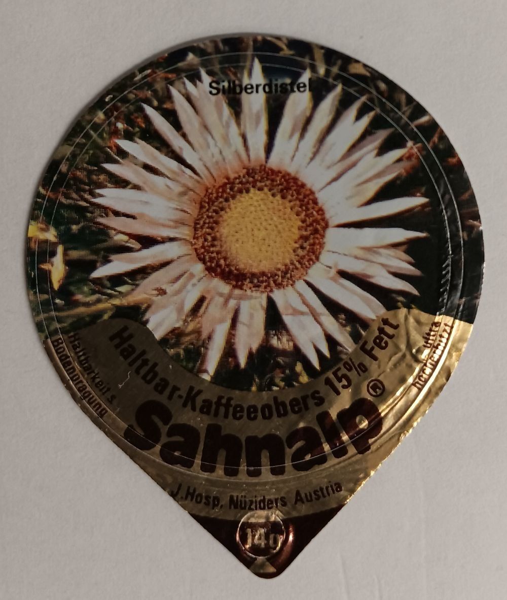 Coperchi dei cremini per caffè: Serie 5 Alpenblumen - I - Nr 14 – Usato da Matzingen venduto da zingana