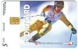 Taxcard Chip-1315 Sportcard Skifahrer ungebraucht 580Ex