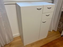 Badezimmer-Seitenschrank AQUARIUS, Weiss, Swiss Made