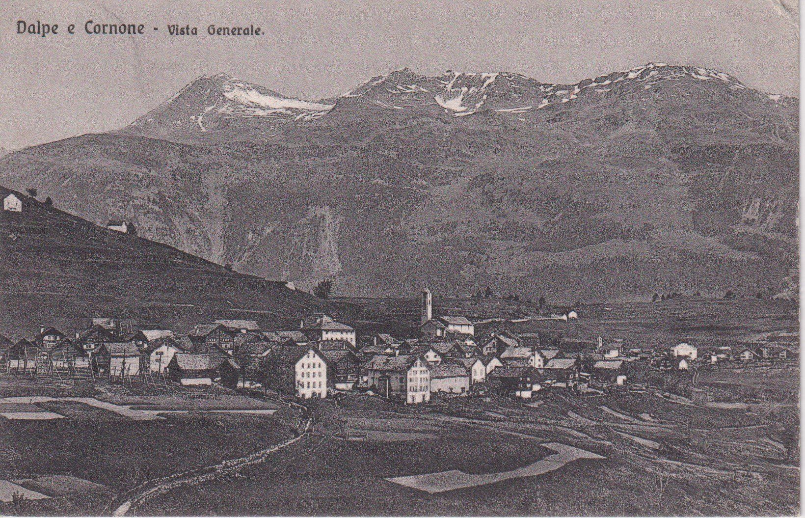 Cartoline postali: AK Dalpe e Cornone - Vista Generale, 1909 – Usato da Riva San Vitale venduto da MAR-NAPO