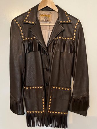 Vintage 1950's Western Jacket/Coat (Hirsch Leder) Biker