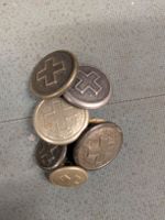 Knöpfe Schweizer Kreuz Metall gemischt gebraucht