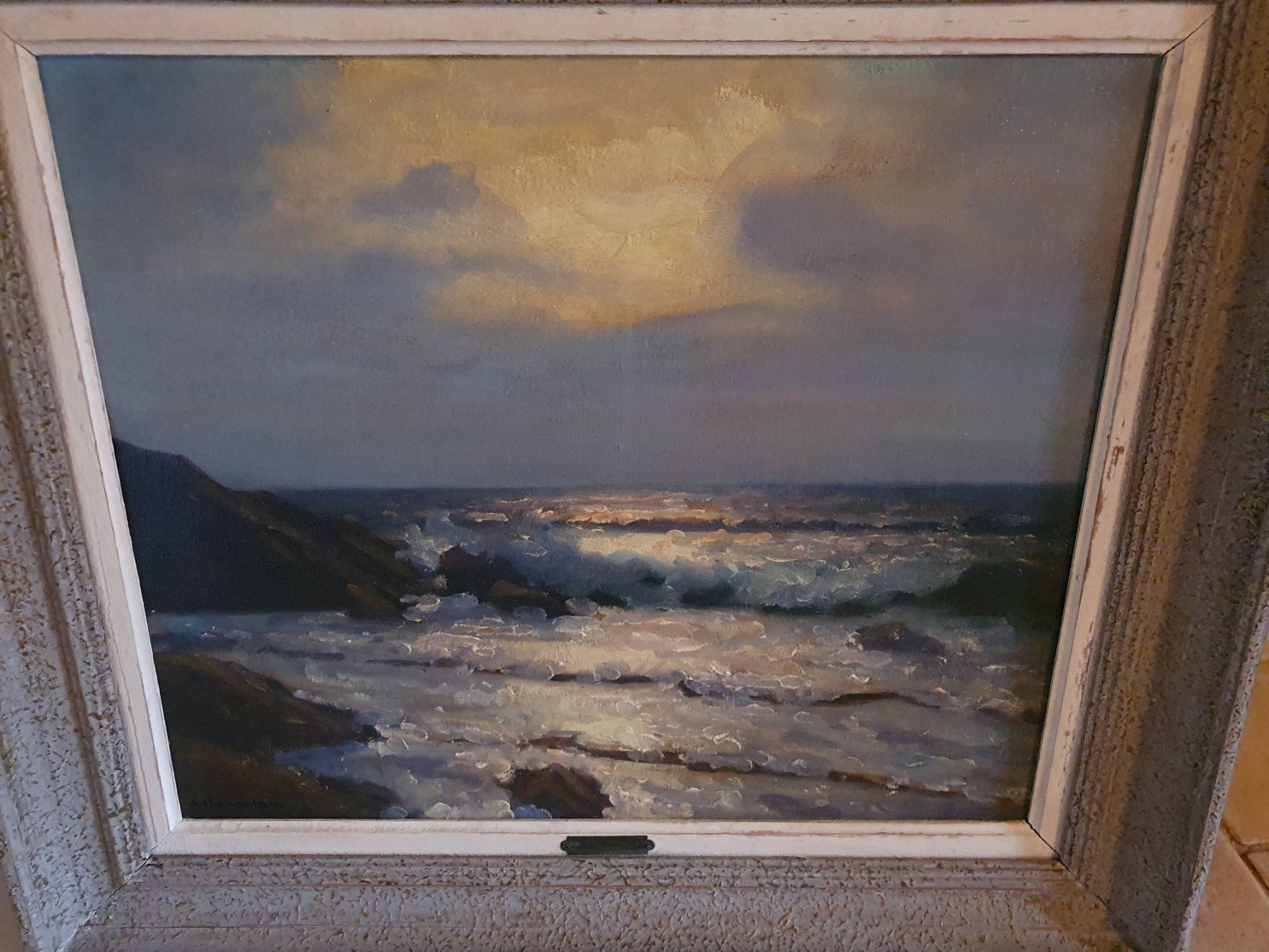 Dipinti: Vagues au clair de lune (Chabanian) – Usato da Grandval venduto da ChezJerome 3