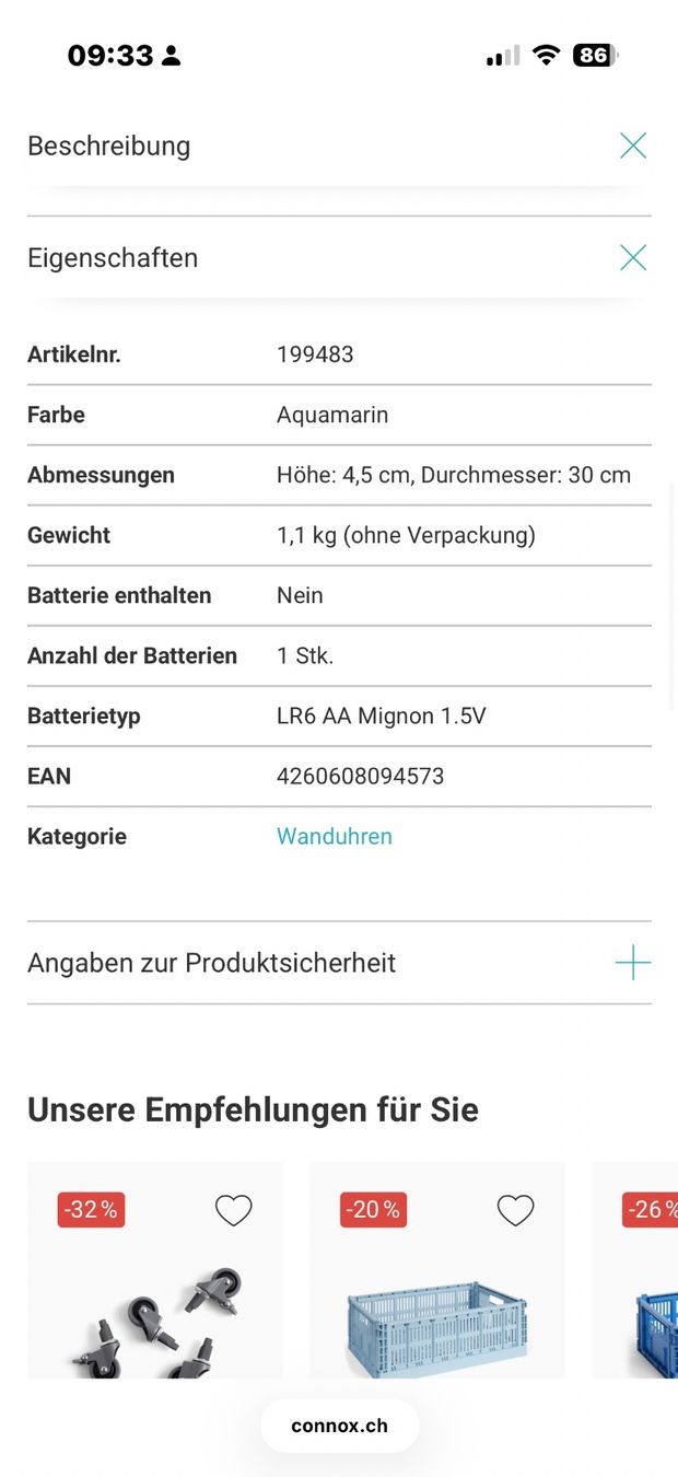 Montres: Wanduhr Remeber – Neuf (Voir description) à Pfaffhausen par alu_gp87 2