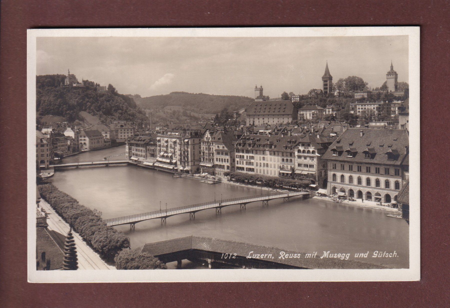 Cartoline postali: LUZERN - Musegg und Gütsch – Usato da Pully venduto da nicecards