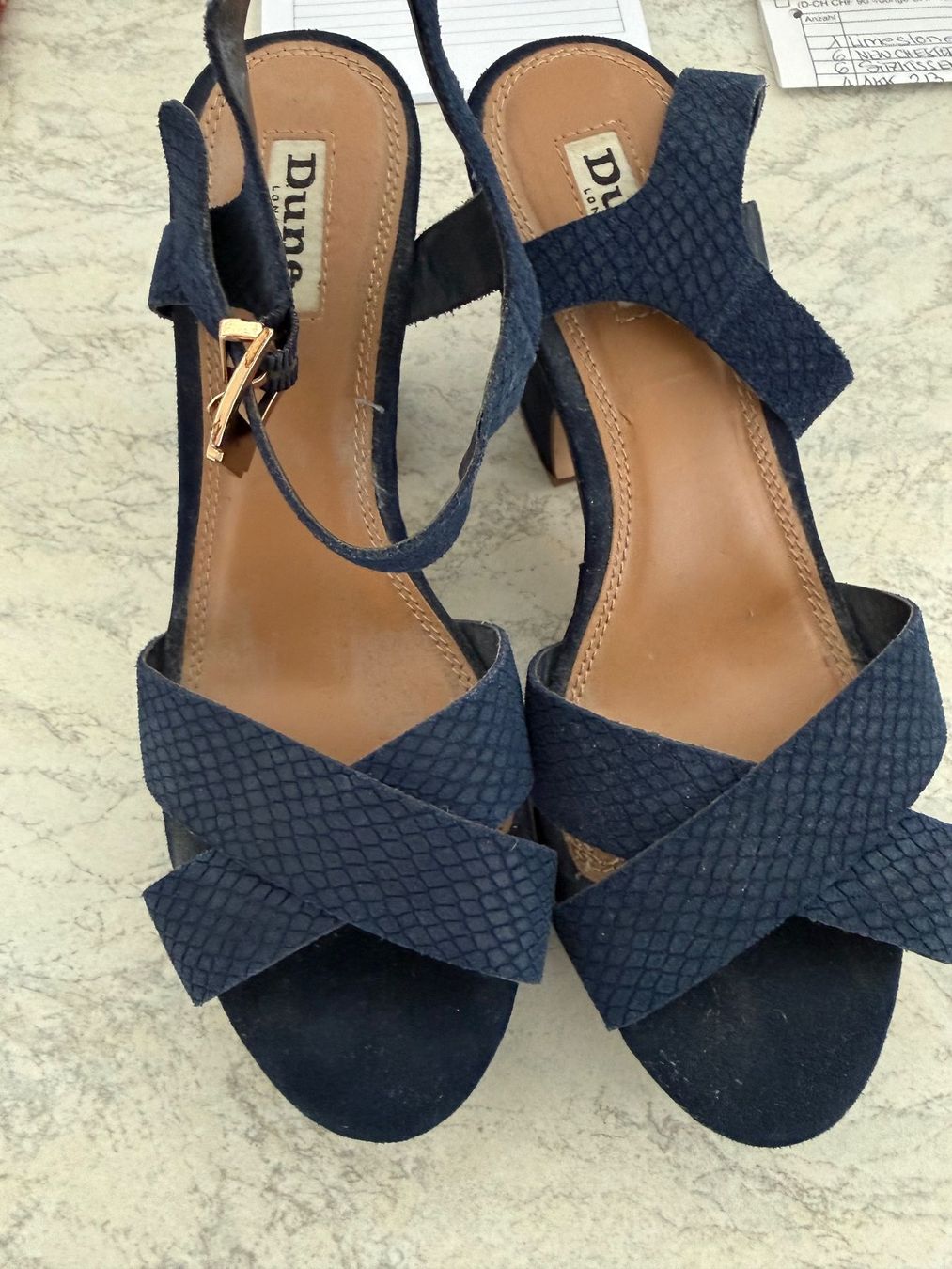 Dune London Scarpe da donna: Dune Plateau Sohlen Sandalen Gr. 38 – Usato da Dällikon venduto da dahi1