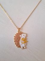 Goldfarbene Halskette mit Igel Anhänger- neu Herbst Style !