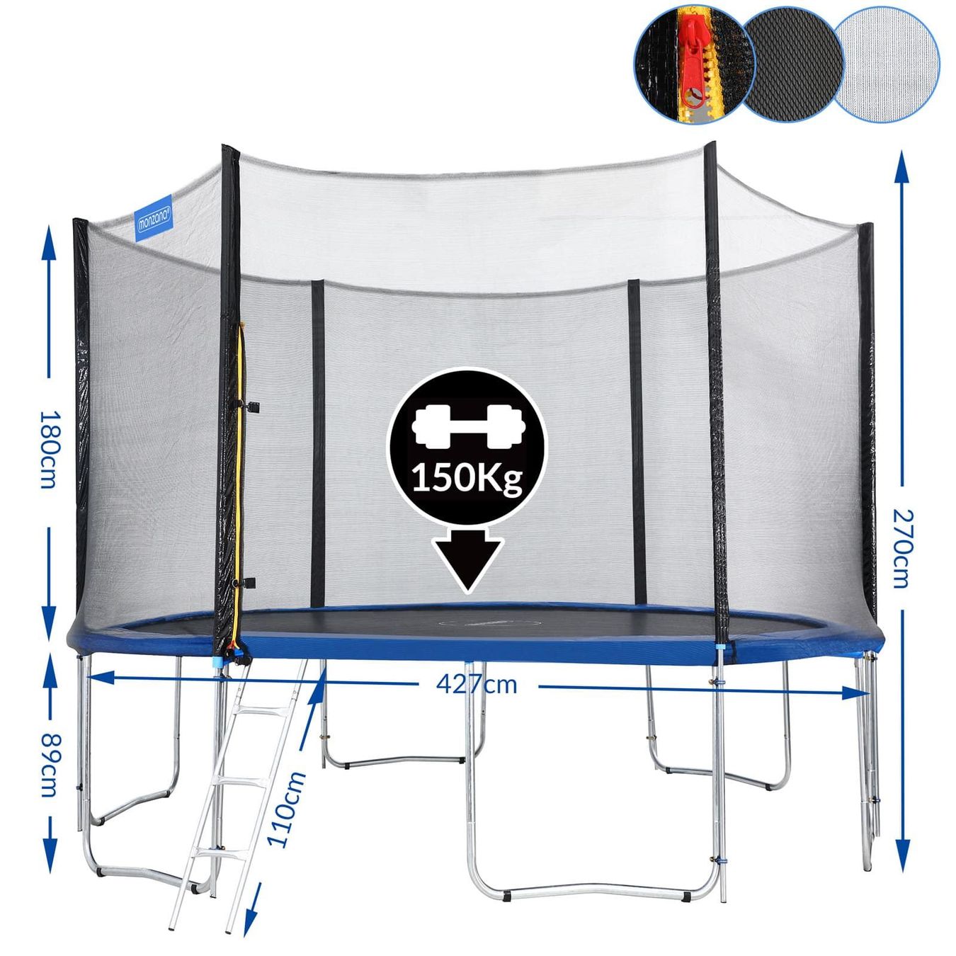 Trampoline: Trampolin Ø427cm inkl. Sicherheitsnetz – Neu und originalverpackt aus Winterthur von aredo 4