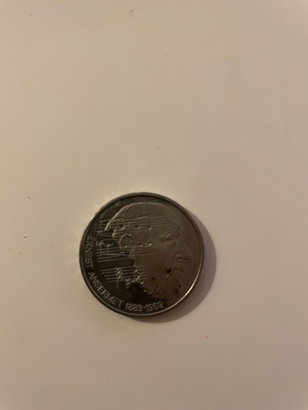 Tutti le monete: Pièce 5 francs Ernest Ansermet 1983 – Usato da Pully venduto da kaba07 2