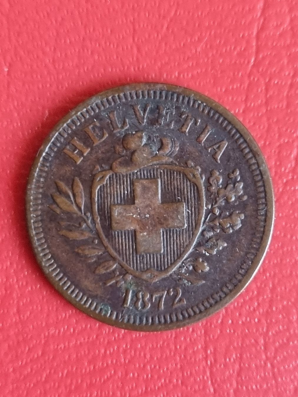 Alle Münzen: 1 RAPPEN SCHWEIZ - JAHR 1872 – Gebraucht aus Heimenschwand von rog_p7h9