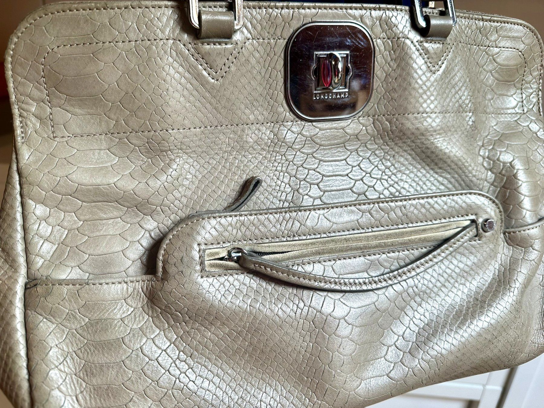 Longchamp Borse da donna: Longchamp Gatsby beige/taupe – Usato da Bernex venduto da euma1976 3