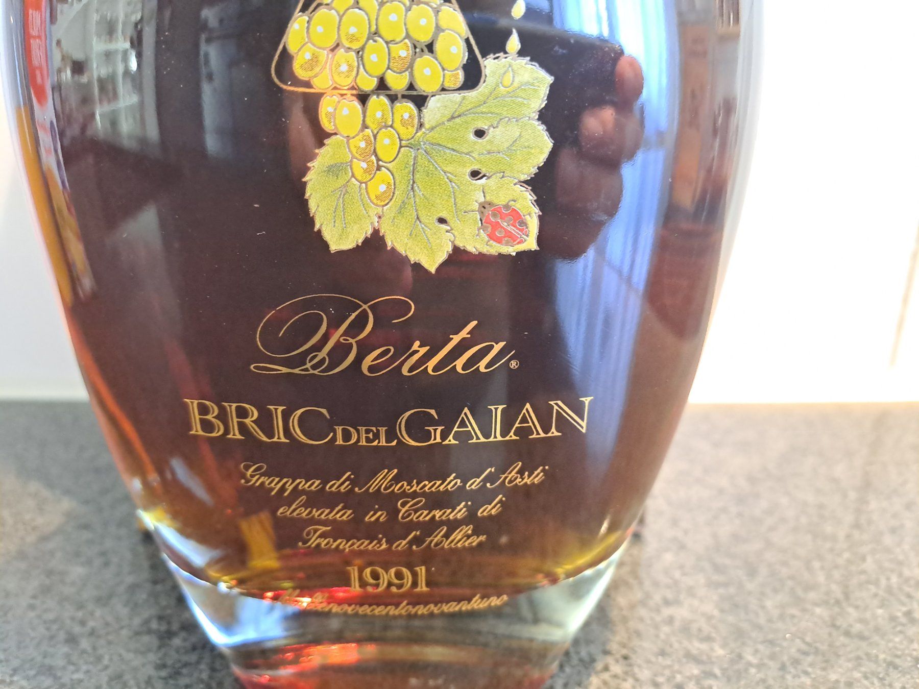 Berta Spirituosen: Berta Grappa BRICDELGAIAN 1991 mit OHK – Neu und originalverpackt aus Elsau von Kellerraeumung 3